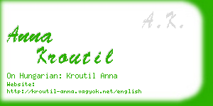 anna kroutil business card